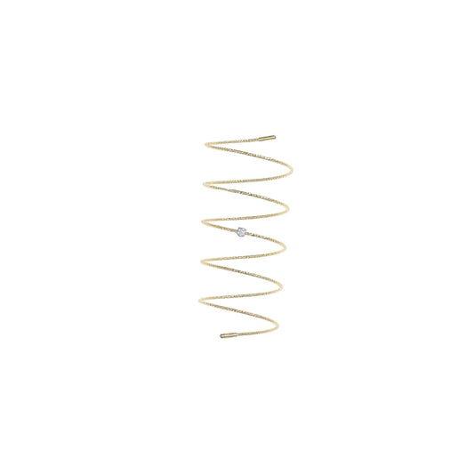 Anello donna MagicWire in oro 18kt a spirale con diamante