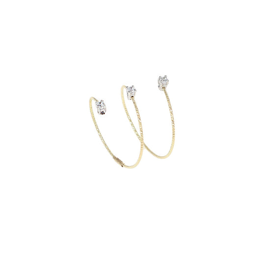 Anello donna MagicWire in oro 18kt a spirale tre diamanti