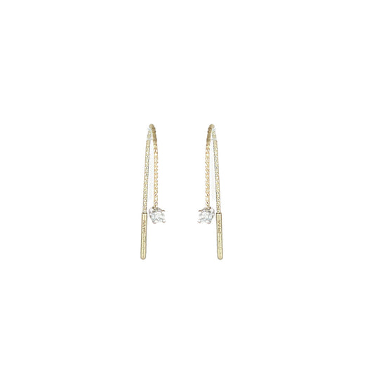 Orecchini cerchio da donna MagicWire in oro 18kt e diamanti MISURA UNICA