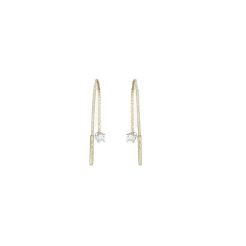 Orecchini cerchio da donna MagicWire in oro 18kt e diamanti MISURA UNICA