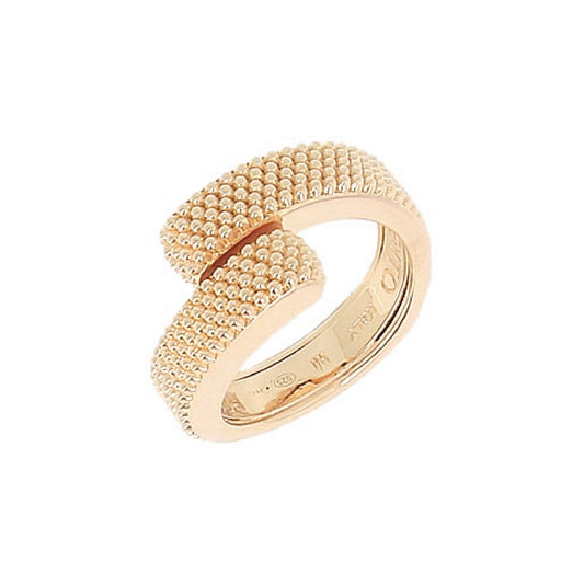 Anello contrarié da donna Pesavento Pixel argento dorato 17