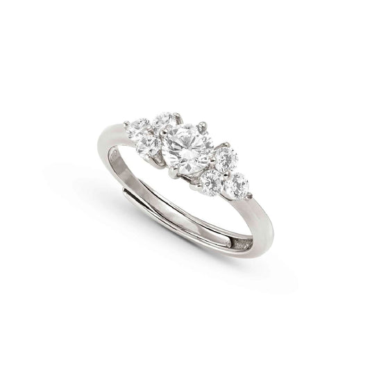 Anello trilogy Nomination Life Bouquet in argento e zirconi Regolabile dalla 11 alla 15