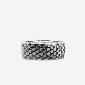 Anello fascia Nove25 Snake unisex in argento con squame serpente N25ANE00255-1