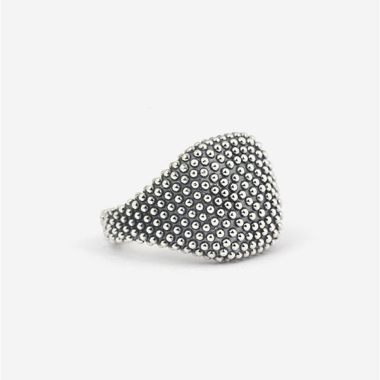 Anello quadrato chevalier mignolo Nove25 Puntinati unisex argento piccole sfere N25ANE00271-2