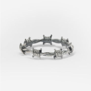 Anello fedina Nove25 Filo Spinato unisex in argento con filo spinato N25ANE00354-1