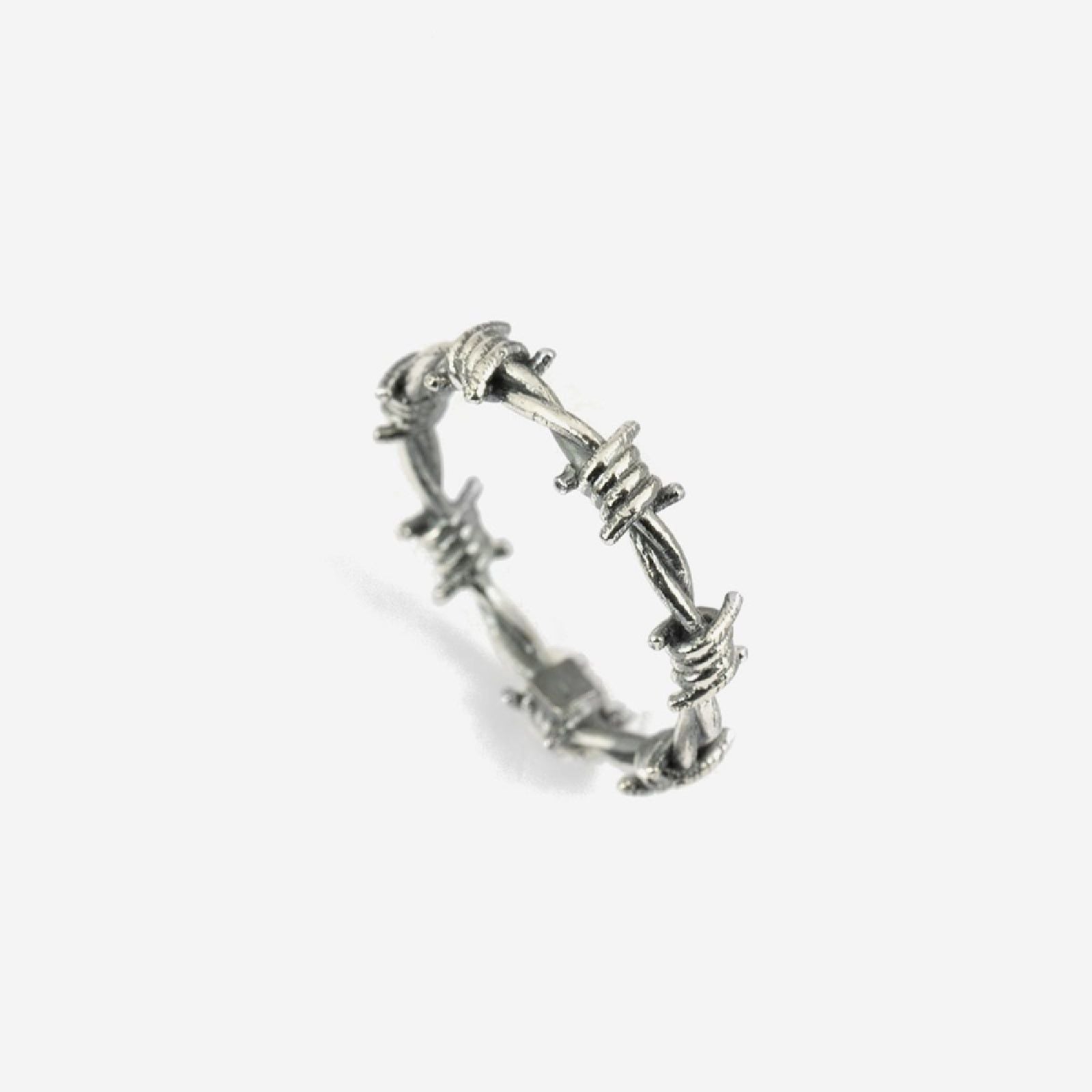 Anello fedina Nove25 Filo Spinato unisex in argento con filo spinato N25ANE00354-2