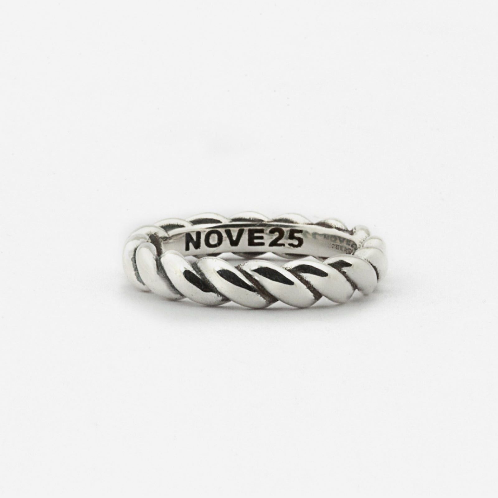 Anello fedina Nove25 Timeless unisex in argento a corda N25ANE00453-1