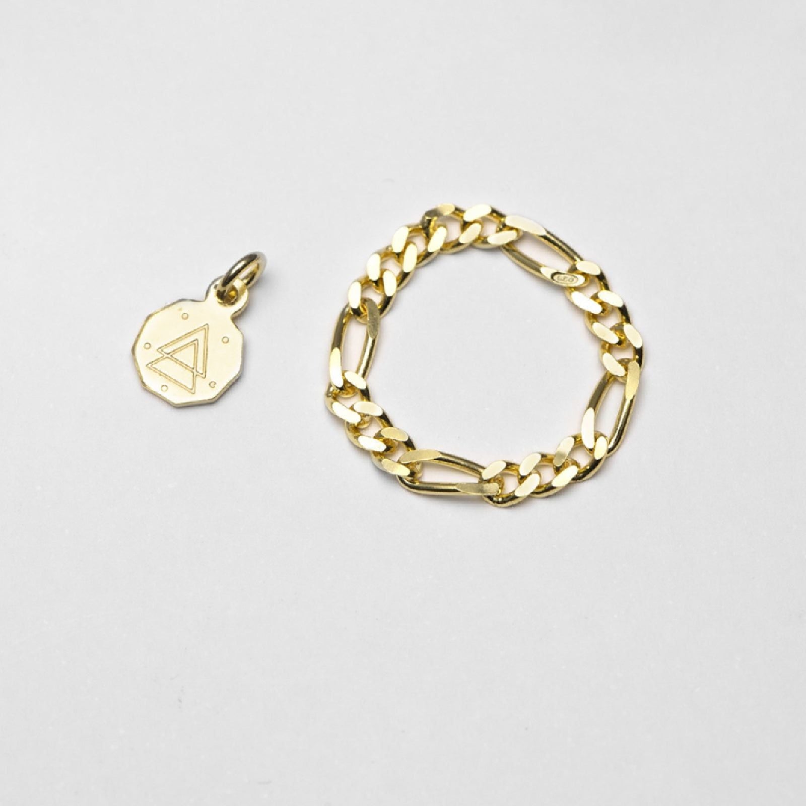Anello grumetta Nove25 Fili unisex in argento dorato con catena grumetta morbida N25ANE00463-2
