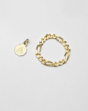 Anello grumetta Nove25 Fili unisex in argento 925 dorato con finitura lucida composto da una catena grumetta morbida N25ANE00463