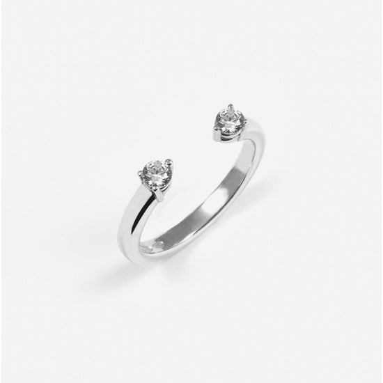 Anello aperto Nove25 Opulence da donna in argento con zirconi bianchi N25ANE00482-1
