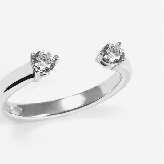 Anello aperto Nove25 Opulence da donna in argento con zirconi bianchi N25ANE00482-2