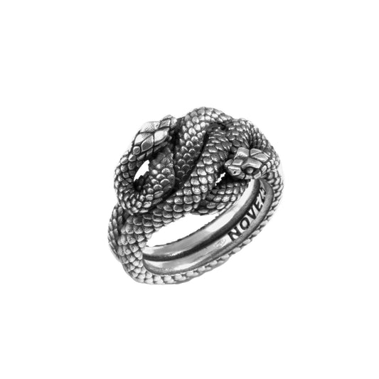 Anello unisex Nove25 Snake in argento con due serpenti che si avvolgono N25ANE00548-2