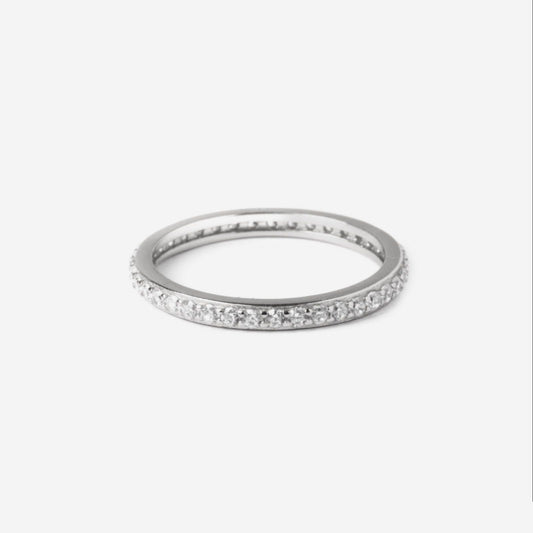 Anello tuttogiro Nove25 Brillanti unisex in argento con zirconi bianchi N25ANERL179-1