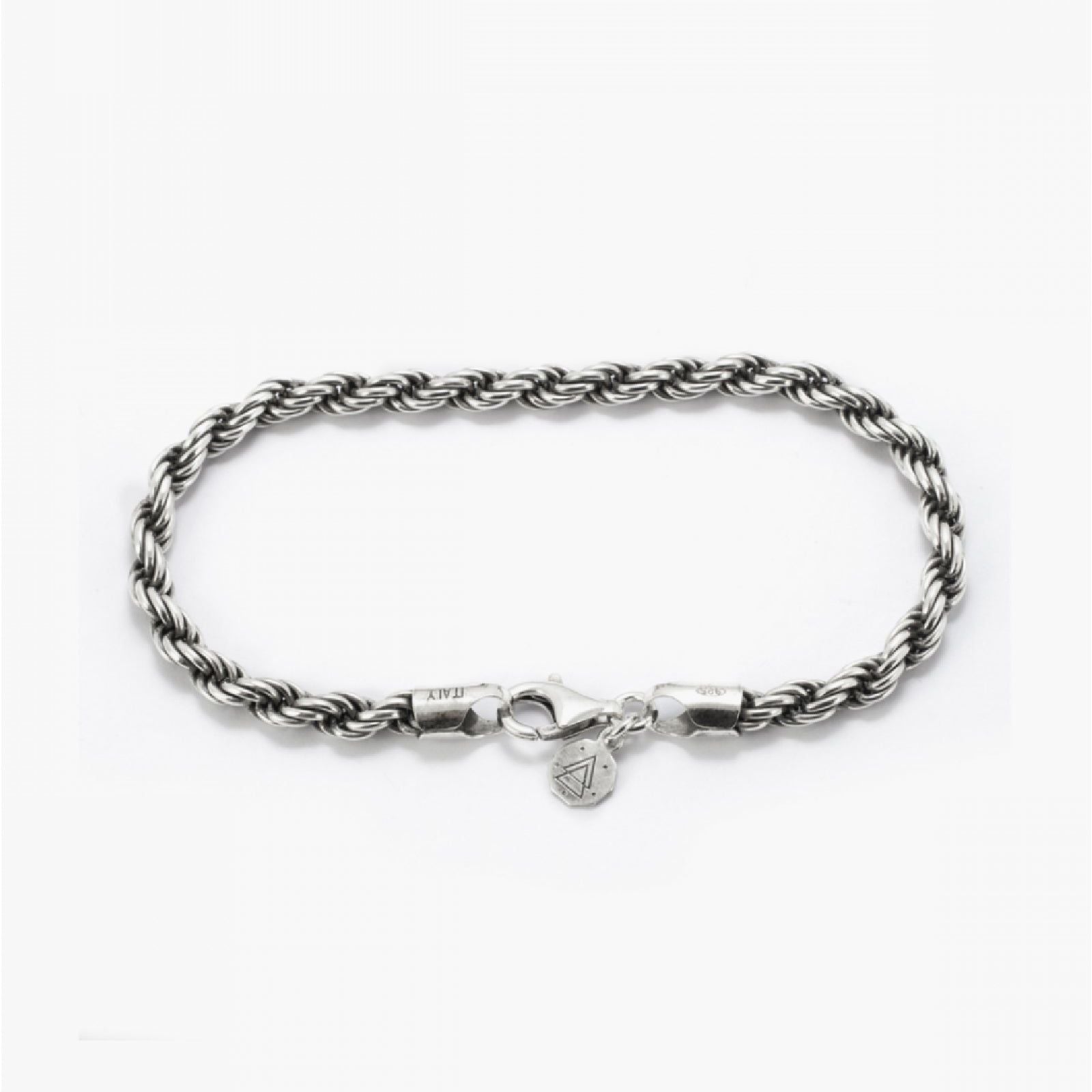 Bracciale catena Nove25 Fili Corda 100 unisex in argento e corda di 5mm N25BRA00019-1