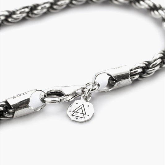Bracciale catena Nove25 Fili Corda 100 unisex in argento e corda di 5mm N25BRA00019-2