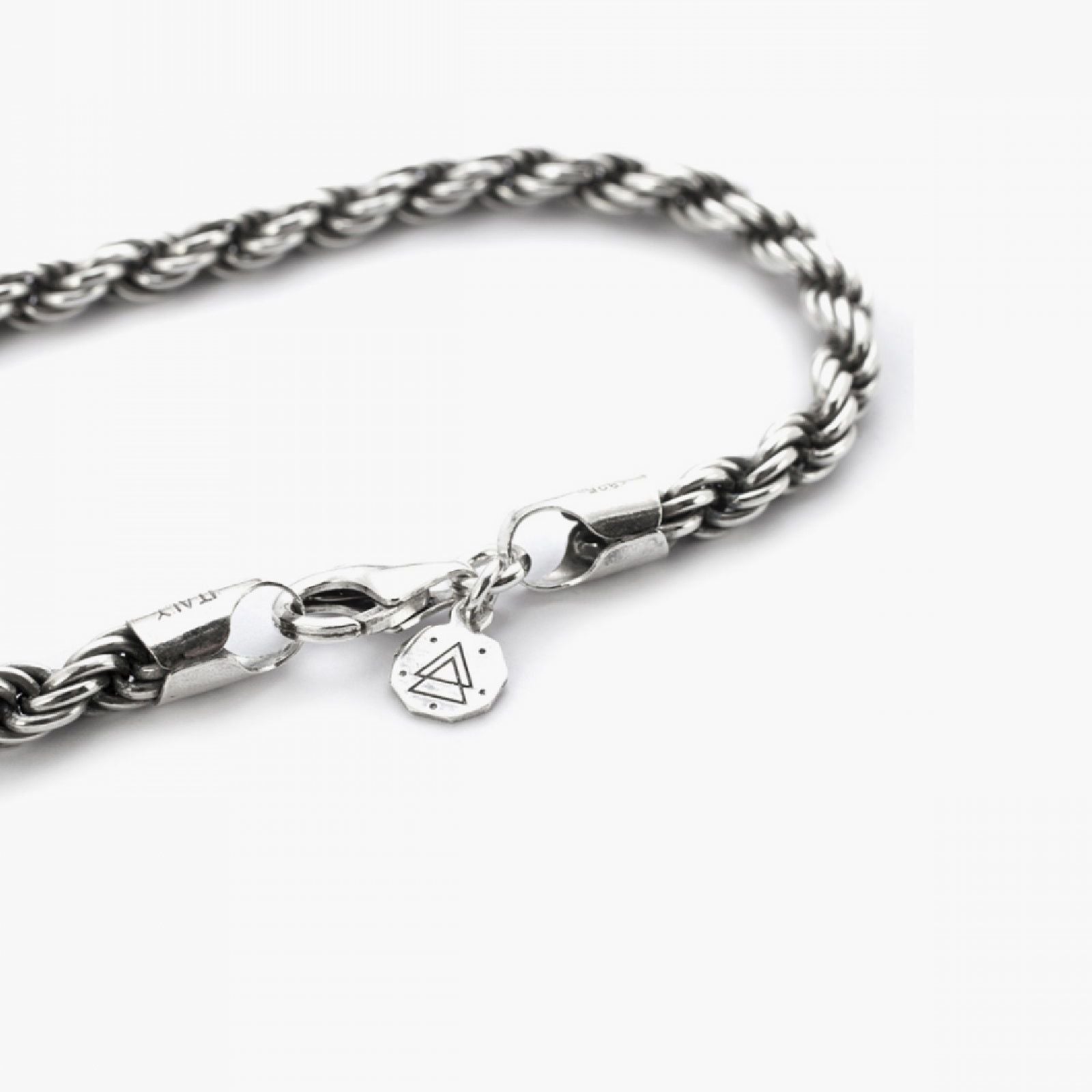 Bracciale catena Nove25 Fili Corda 080 unisex in argento e corda di 3,5mm N25BRA00020-2
