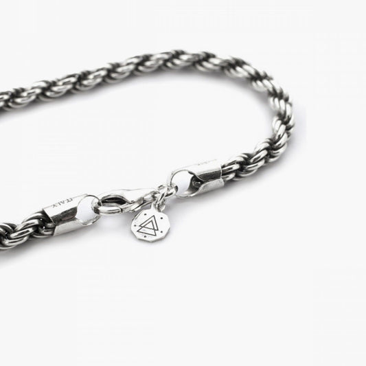 Bracciale catena Nove25 Fili Corda 080 unisex in argento e corda di 3,5mm N25BRA00020-2