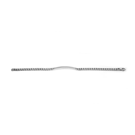 Bracciale catena Nove25 Timeless uomo argento brunito con targa N25BRA00048-1