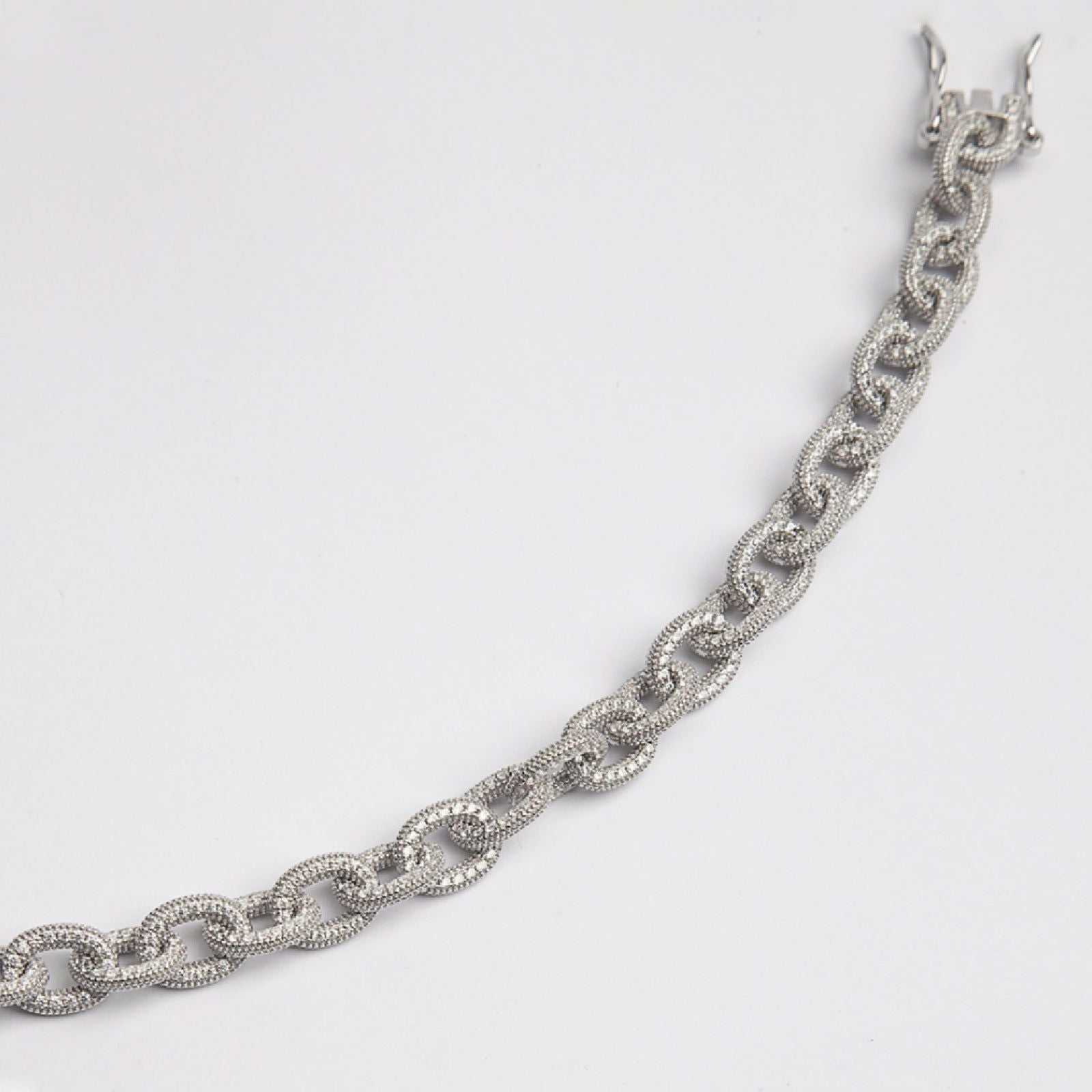 Bracciale Nove25 Brillanti da donna in argento catena rolò e zirconi N25BRA00345-2