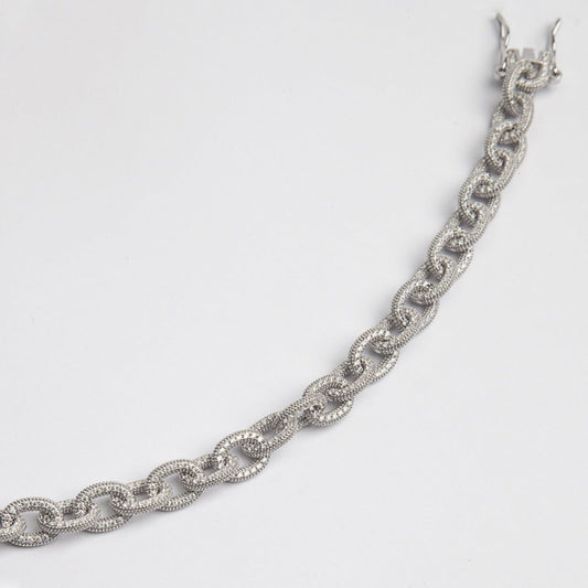 Bracciale Nove25 Brillanti da donna in argento catena rolò e zirconi N25BRA00345-2