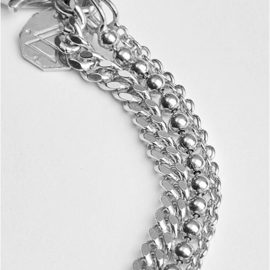 BraccialeNove25 Fili donna in argento con tre catene N25BRA00351-2