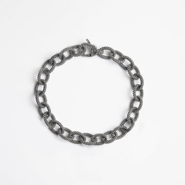 Bracciale Nove25 Puntinati da uomo in argento maglie ovali con piccole sfere N25BRA00354-1