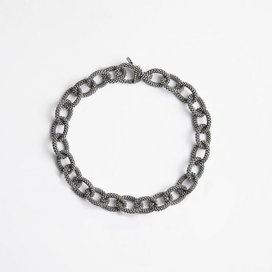 Bracciale Nove25 Puntinati da uomo in argento maglie ovali con piccole sfere N25BRA00354-1