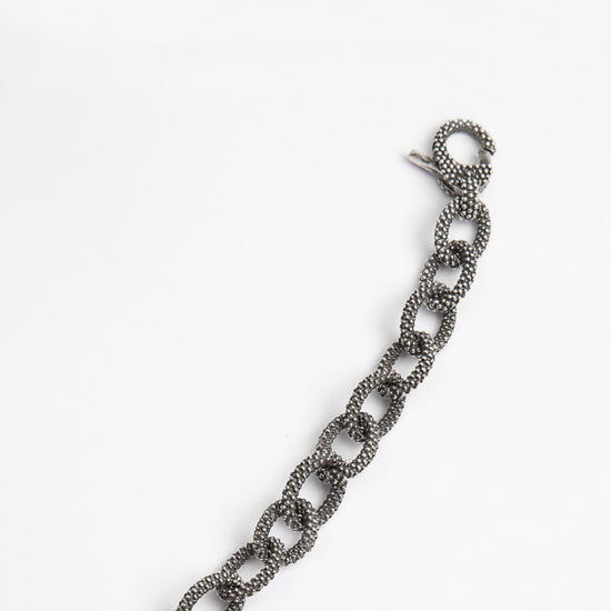 Bracciale Nove25 Puntinati da uomo in argento maglie ovali con piccole sfere N25BRA00354-2