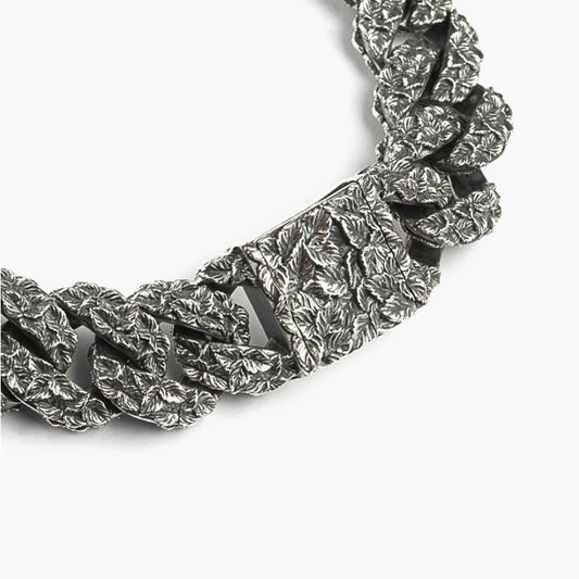 Bracciale Nove25 Eden Foglie da uomo in argento maglie a grumette e foglie N25BRA00355-2