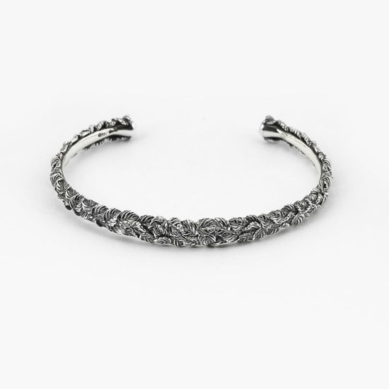 Bracciale donna rigido aperto Nove25 Eden argento foglie, zirconi verdi e scritta N25BRA00364-1