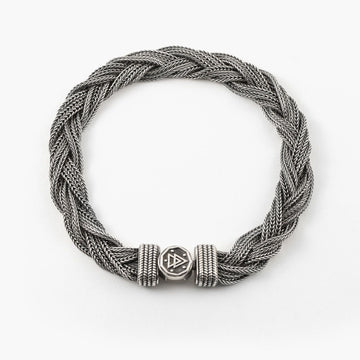 Bracciale Nove25 Hardwear Matrix uomo in argento con catene intrecciate N25BRA00371-1