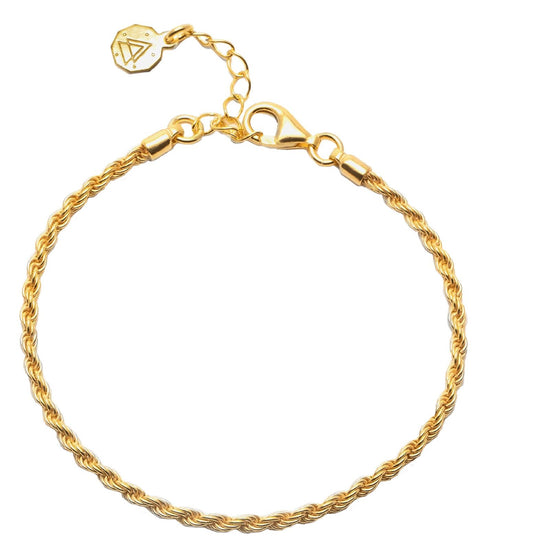 Bracciale catena unisex Nove25 Fili argento dorato lucido con catena a corda N25BRA00375-1