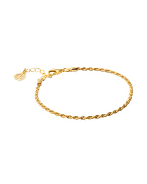 Bracciale catena unisex della collezione Nove25 Fili in argento 925 dorato con catena a corda arrotolata N25BRA00375