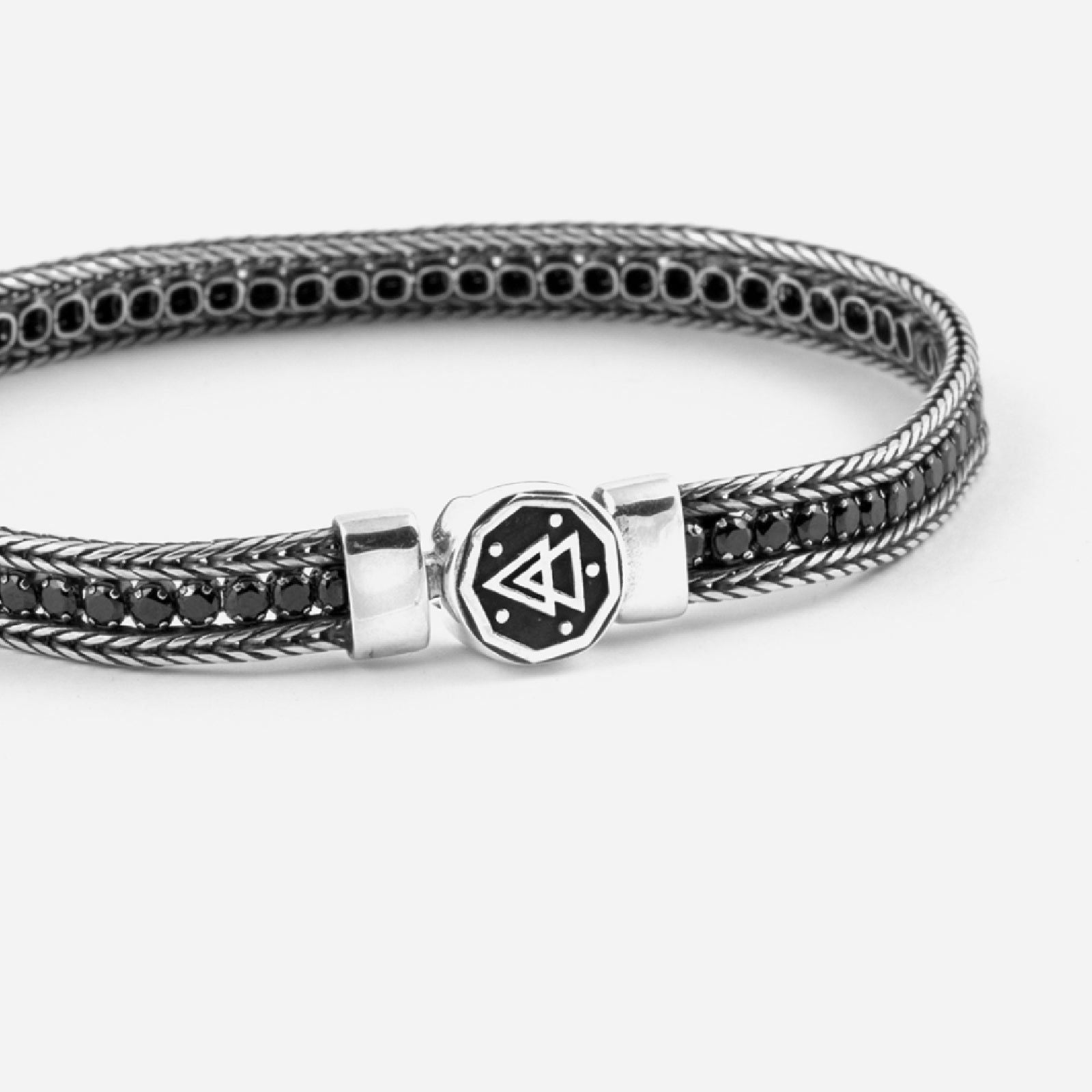 Bracciale tennis Nove25 Timeless unisex in argento e zirconi neri N25BRA00386-2