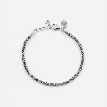 Bracciale Nove25 Timeless unisex in argento con due catene piccole arrotolate N25BRA00392-1