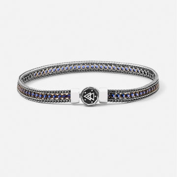 Bracciale tennis Nove25 Timeless unisex in argento e zirconi blu N25BRA00393-1