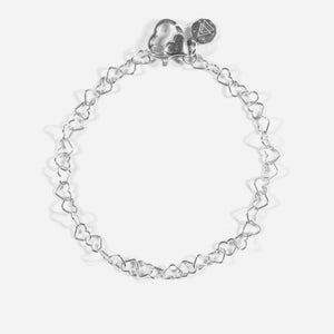 Bracciale catena Nove25 Rebelove da donna in argento 925 composto da maglie a forma di cuore N25BRA00395