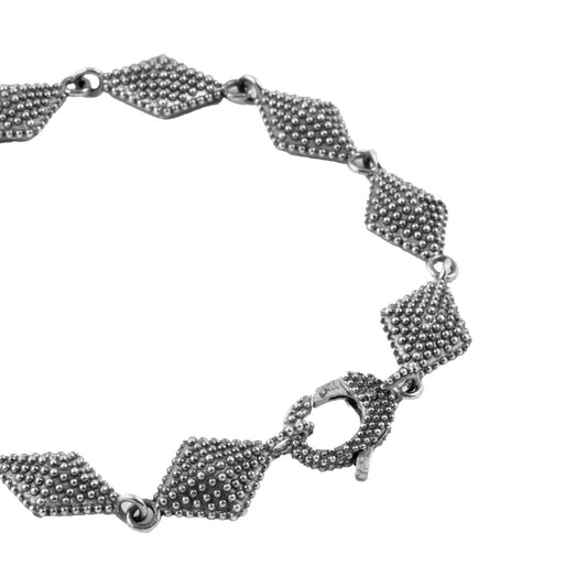 Bracciale semirigido unisex Nove25 Puntinati argento brunito borchie puntinate N25BRA00397-2