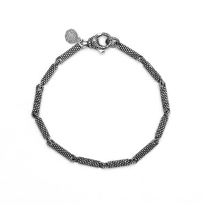 Bracciale catena unisex della collezione Nove25 Puntinati in argento 925 con maglie cilindriche puntinate N25BRA00418