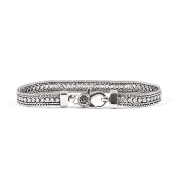 Bracciale tennis unisex Nove25 Timeless argento brunito con zirconi bianchi N25BRA00421-1