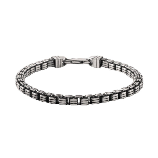 Bracciale uomo Nove25 Timeless in argento maglia a cubi rigati N25BRA00422-1
