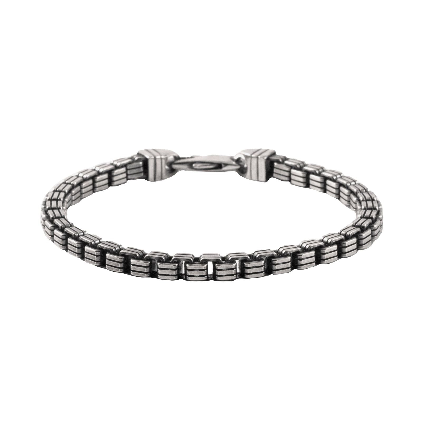 Bracciale uomo Nove25 Timeless in argento maglia a cubi rigati N25BRA00422-1