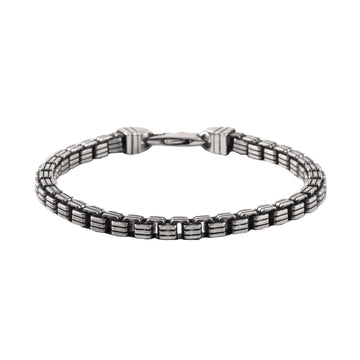 Bracciale uomo Nove25 Timeless in argento maglia a cubi rigati N25BRA00422-1