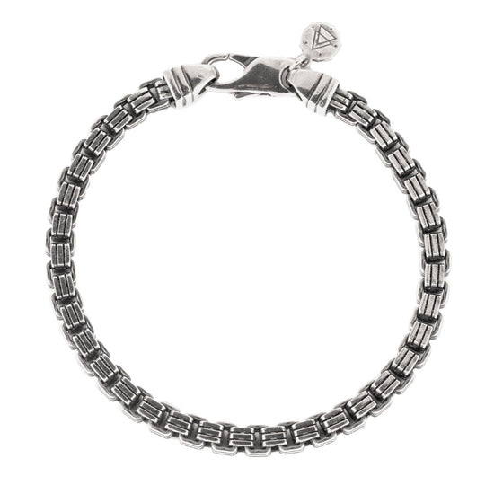 Bracciale uomo Nove25 Timeless in argento maglia a cubi rigati N25BRA00422-2