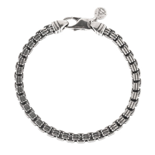 Bracciale uomo Nove25 Timeless in argento maglia a cubi rigati N25BRA00422-2