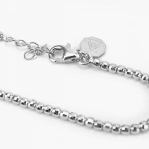 Bracciale catena della collezione Nove25 Fili Disco 300 da donna in argento 925 composto da sfere sfaccettate N25BRARL021