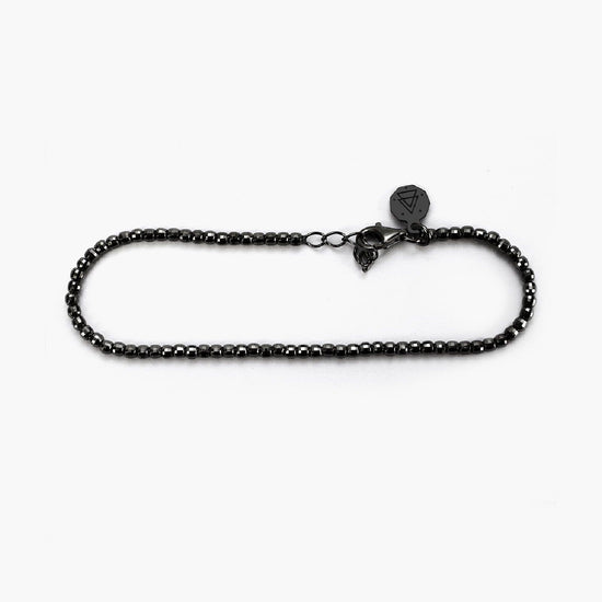 Bracciale Nove25 Fili Disco 300 donna in argento rutenio con sfere sfaccettate N25BRARU021-1