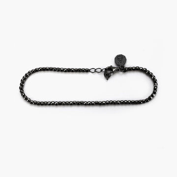 Bracciale Nove25 Fili Disco 300 donna in argento rutenio con sfere sfaccettate N25BRARU021-1
