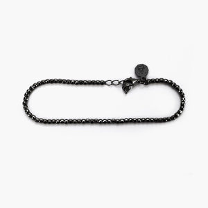 Bracciale catena della collezione Nove25 Fili Disco 300 da donna in argento 925 rutenio composto da sfere sfaccettate N25BRARU021