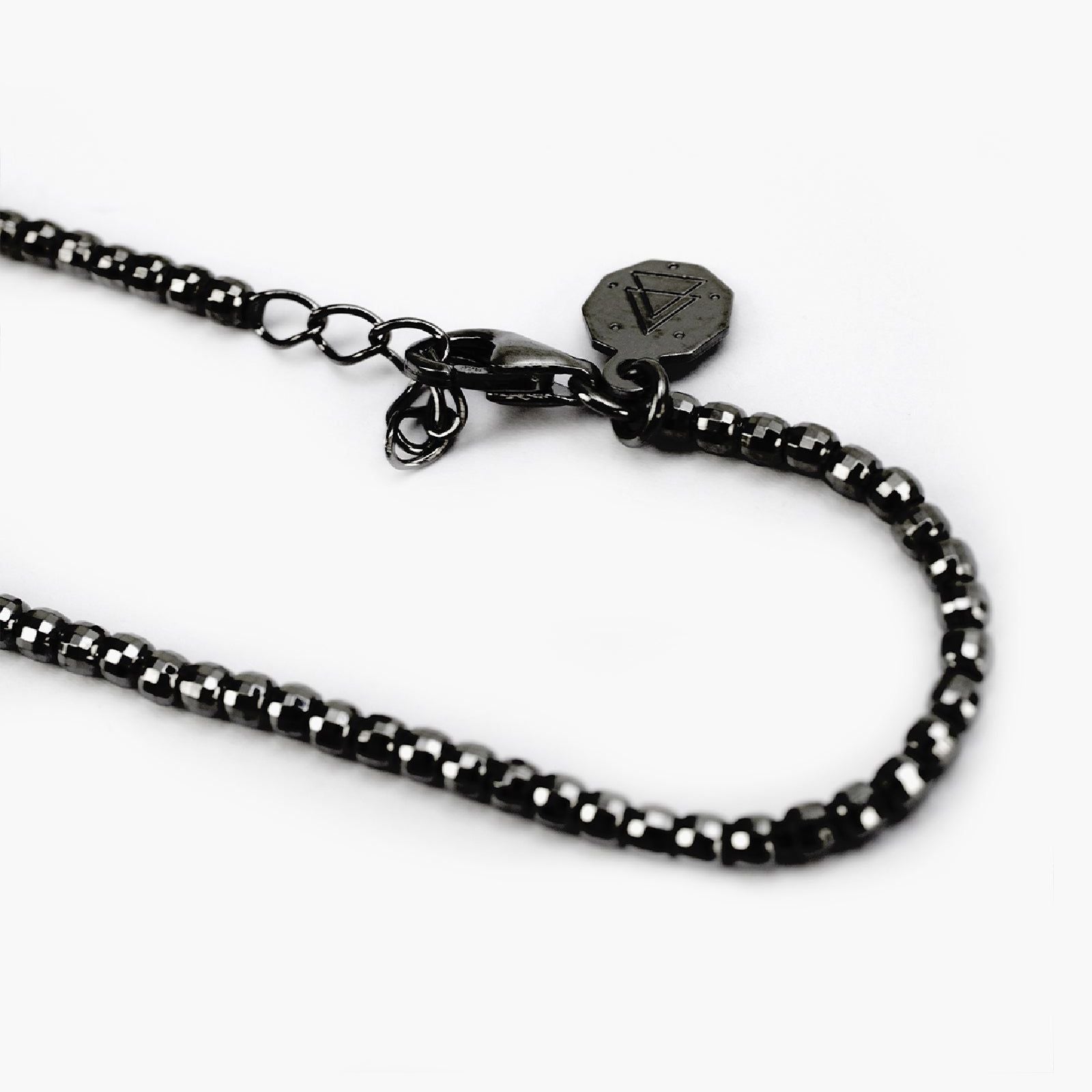 Bracciale Nove25 Fili Disco 300 donna in argento rutenio con sfere sfaccettate N25BRARU021-2